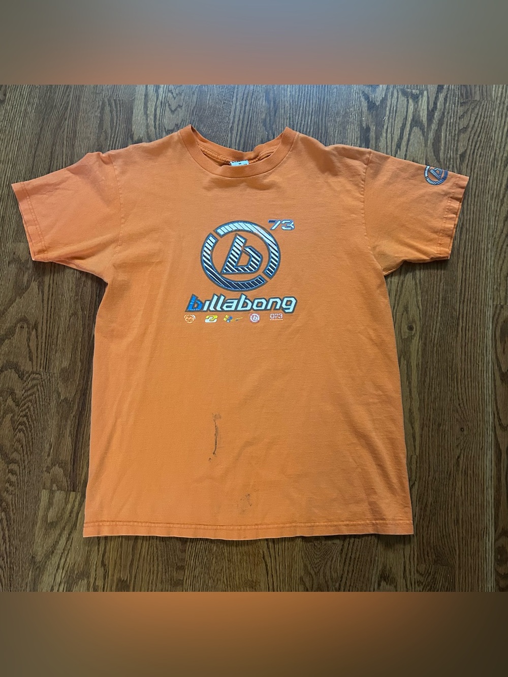 Vintage Billabong Shirt Mens M Surf Surfing 90s Graphic Orange Made In USA